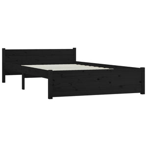 vidaXL Bed with Drawers Black 150x200 cm