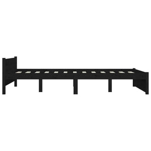 vidaXL Bed with Drawers Black 150x200 cm