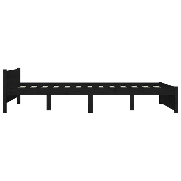 vidaXL Bed with Drawers Black 150x200 cm