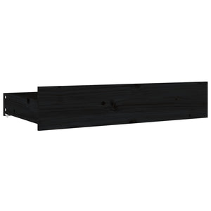 vidaXL Bed with Drawers Black 150x200 cm