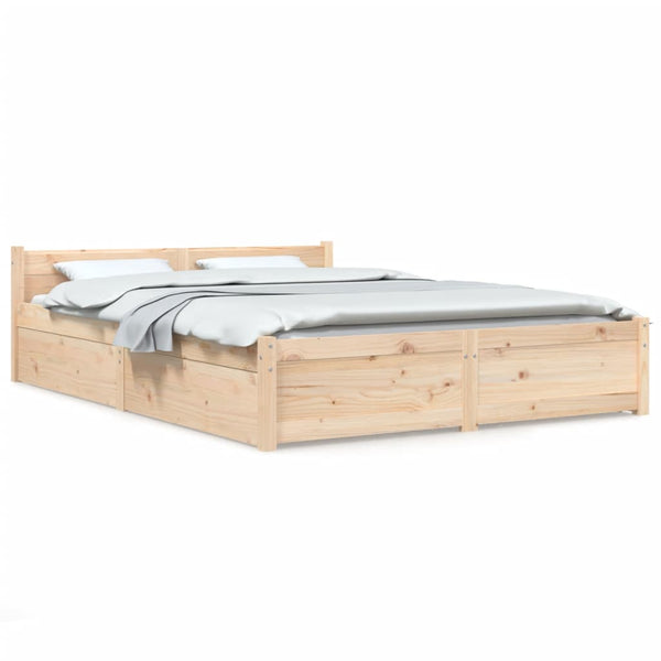 vidaXL Bed with Drawers 160x200 cm