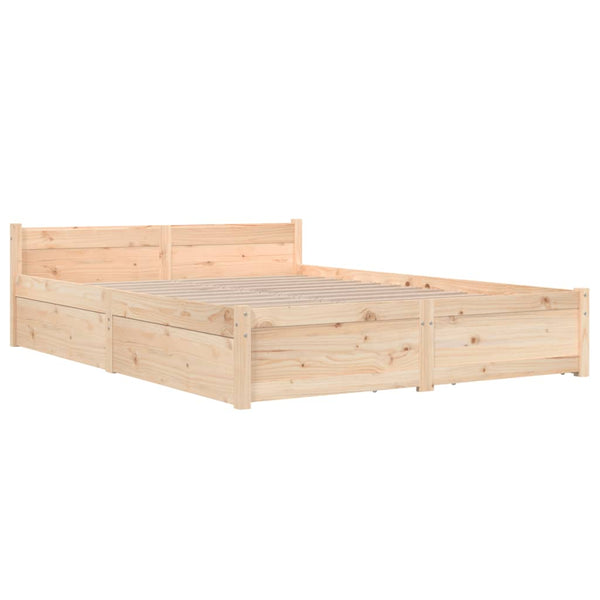 vidaXL Bed with Drawers 160x200 cm