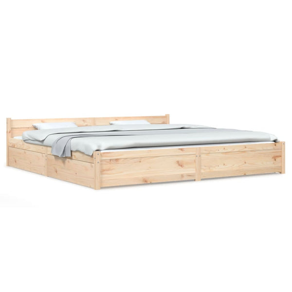 vidaXL Bed with Drawers 180x200 cm
