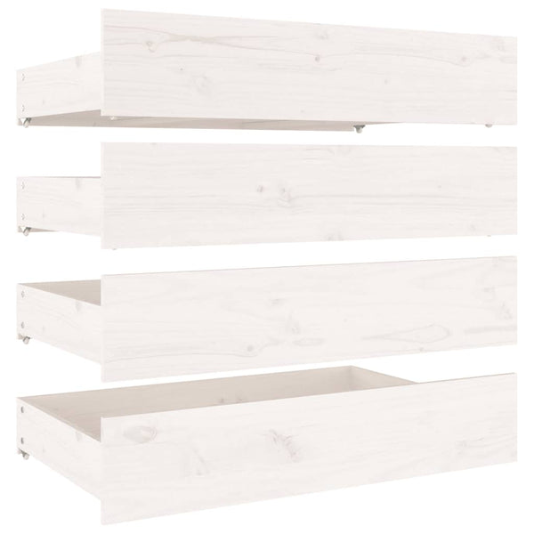 vidaXL Bed with Drawers White 180x200 cm