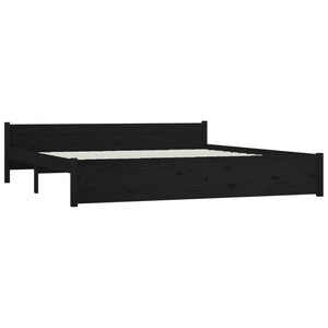 vidaXL Bed with Drawers Black 180x200 cm