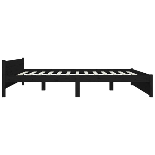 vidaXL Bed with Drawers Black 180x200 cm