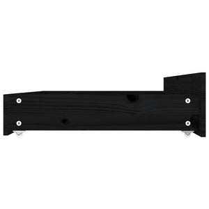 vidaXL Bed with Drawers Black 180x200 cm