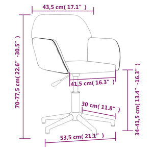 vidaXL Dining Chairs 2 pcs Swivel Cream Fabric
