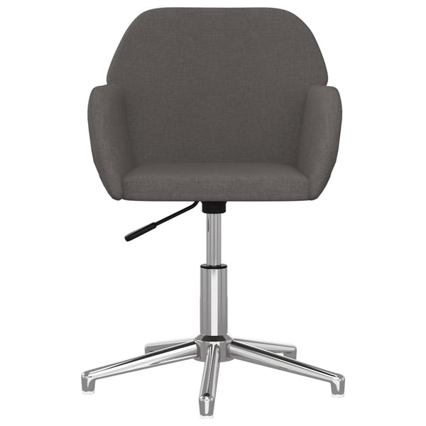 vidaXL Dining Chairs 2 pcs Swivel Dark Grey Fabric