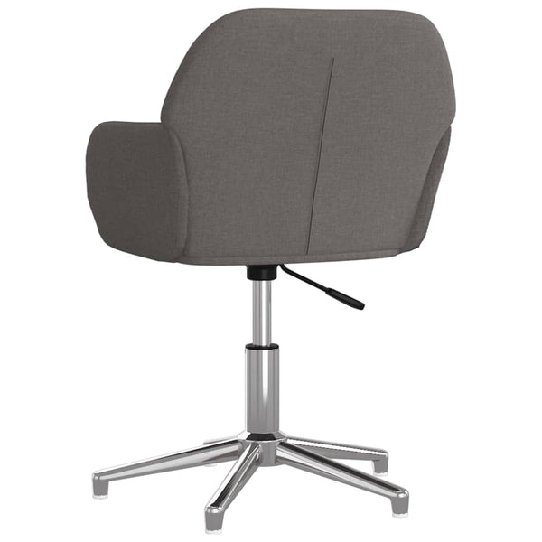 vidaXL Dining Chairs 2 pcs Swivel Dark Grey Fabric