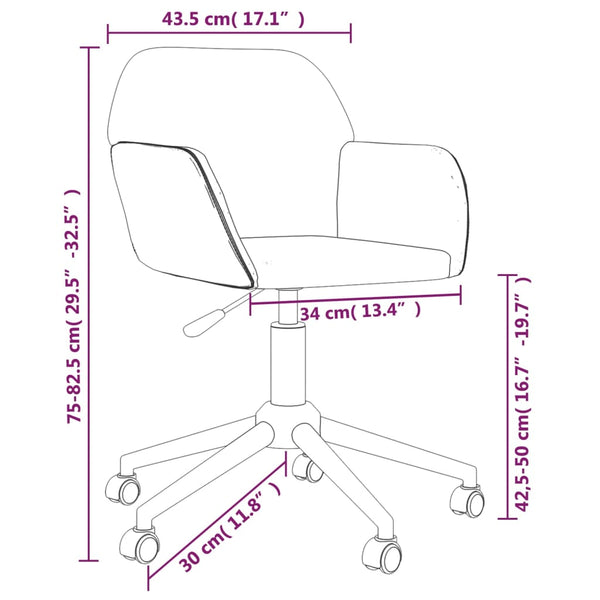 vidaXL Dining Chairs 2 pcs Swivel Cream Fabric