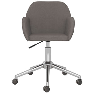 vidaXL Dining Chairs 2 pcs Swivel Dark Grey Fabric
