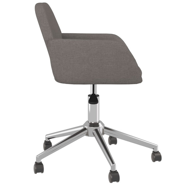 vidaXL Dining Chairs 2 pcs Swivel Dark Grey Fabric