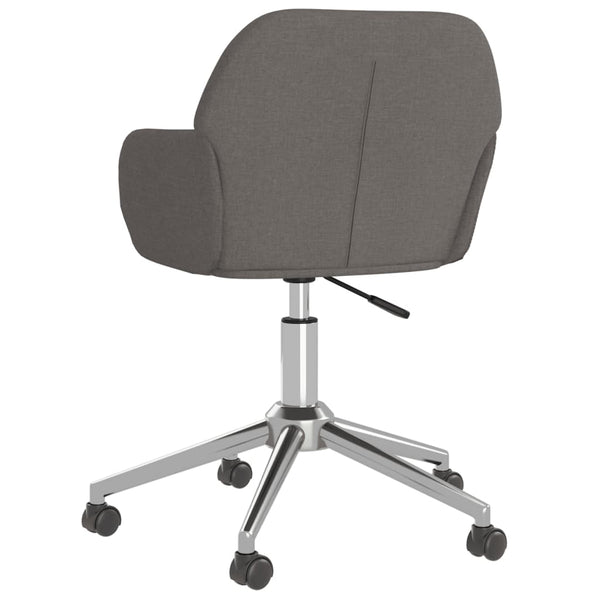 vidaXL Dining Chairs 2 pcs Swivel Dark Grey Fabric