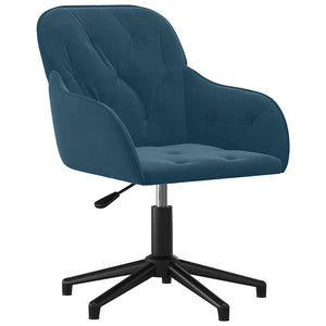 vidaXL Dining Chairs 2 pcs. Swivel Blue Velvet