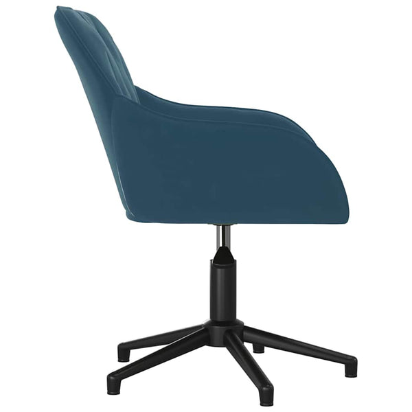 vidaXL Dining Chairs 2 pcs. Swivel Blue Velvet