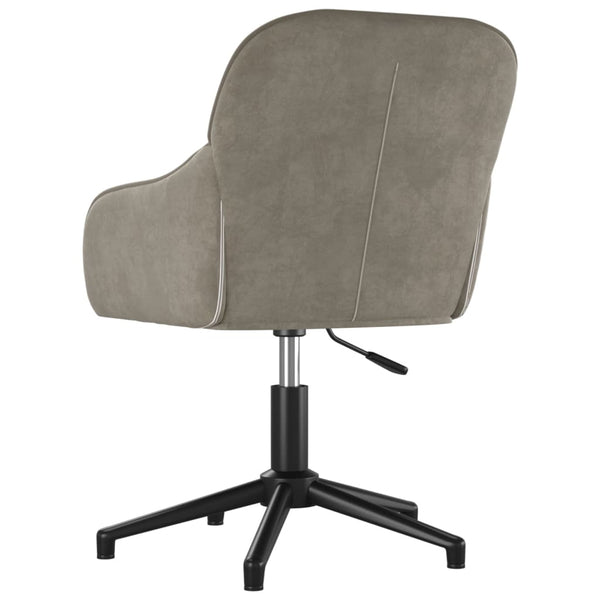 vidaXL Dining Chairs 2 pcs Swivel Light Grey Velvet