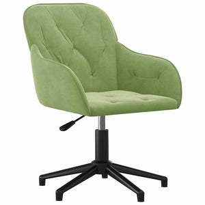 vidaXL Dining Chairs 2 pcs Swivel Light Green Velvet