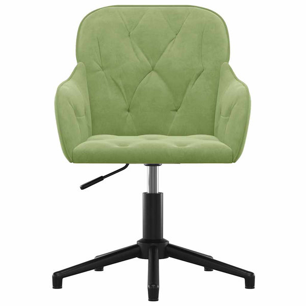 vidaXL Dining Chairs 2 pcs Swivel Light Green Velvet