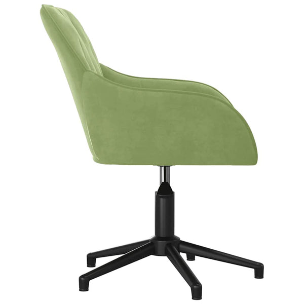 vidaXL Dining Chairs 2 pcs Swivel Light Green Velvet