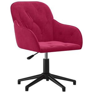 vidaXL Dining Chairs 2 pcs Swivel Wine Red Velvet