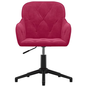vidaXL Dining Chairs 2 pcs Swivel Wine Red Velvet