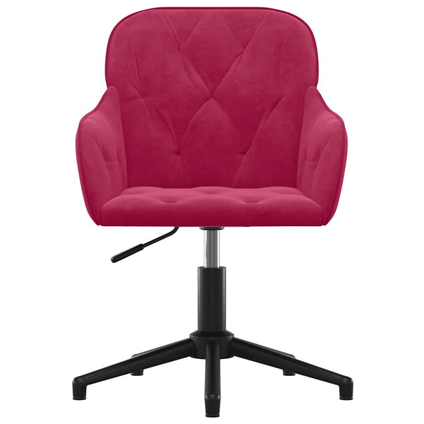 vidaXL Dining Chairs 2 pcs Swivel Wine Red Velvet