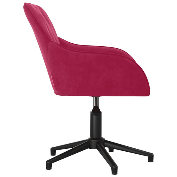 vidaXL Dining Chairs 2 pcs Swivel Wine Red Velvet
