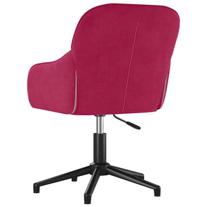 vidaXL Dining Chairs 2 pcs Swivel Wine Red Velvet