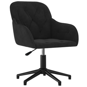 vidaXL Dining Chairs 2 pcs Swivel Black Velvet