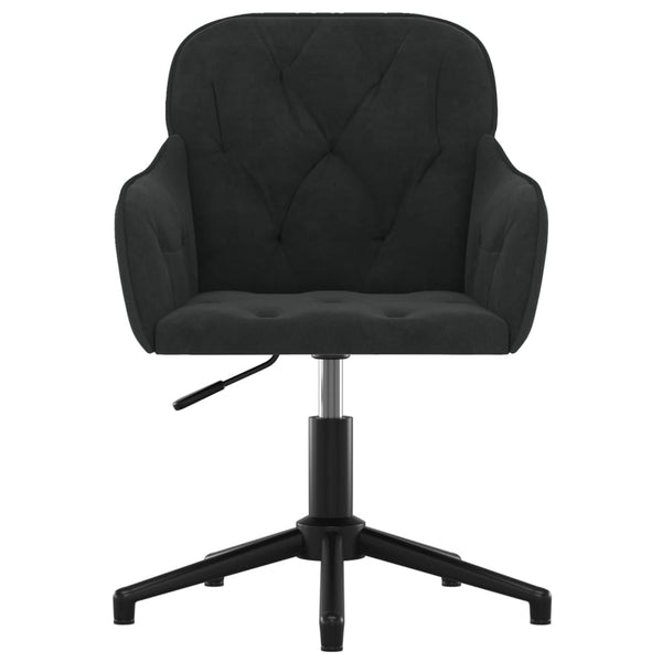 vidaXL Dining Chairs 2 pcs Swivel Black Velvet