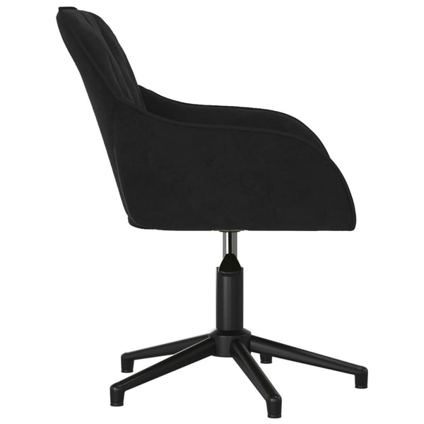 vidaXL Dining Chairs 2 pcs Swivel Black Velvet