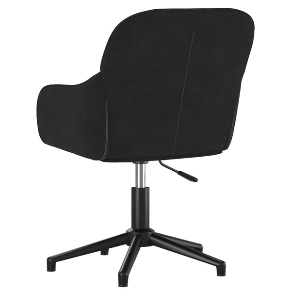 vidaXL Dining Chairs 2 pcs Swivel Black Velvet