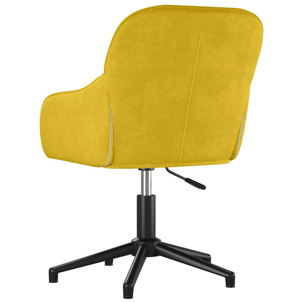 vidaXL Dining Chairs 2 pcs. Swivel Yellow Velvet