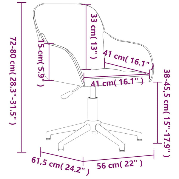 vidaXL Dining Chairs 2 pcs. Swivel Yellow Velvet