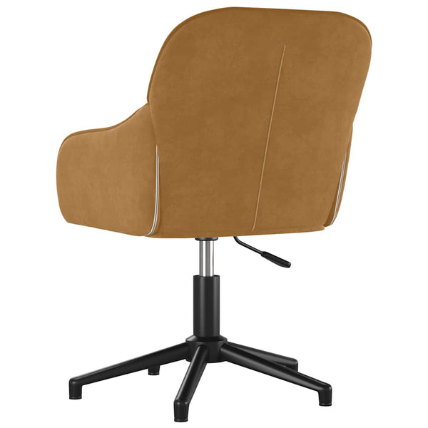 vidaXL Dining Chairs 2 pcs. Swivel Brown Velvet