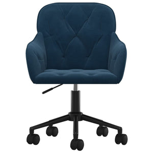 vidaXL Dining Chairs 2 pcs. Swivel Blue Velvet