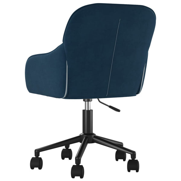 vidaXL Dining Chairs 2 pcs. Swivel Blue Velvet