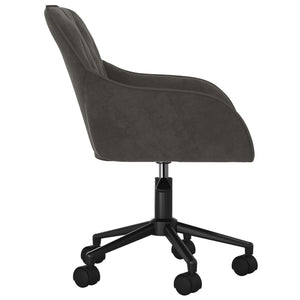 vidaXL Dining Chairs 2 pcs Swivel Dark Grey Velvet