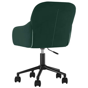 vidaXL Dining Chairs 2 pcs Swivel Dark Green Velvet