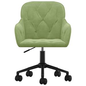 vidaXL Dining Chairs 2 pcs Swivel Light Green Velvet