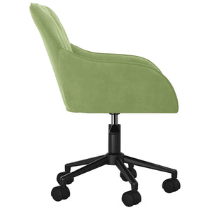 vidaXL Dining Chairs 2 pcs Swivel Light Green Velvet