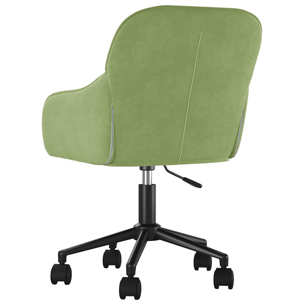 vidaXL Dining Chairs 2 pcs Swivel Light Green Velvet