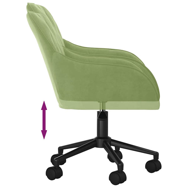 vidaXL Dining Chairs 2 pcs Swivel Light Green Velvet