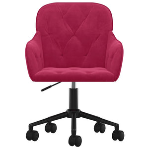 vidaXL Dining Chairs 2 pcs Swivel Wine Red Velvet