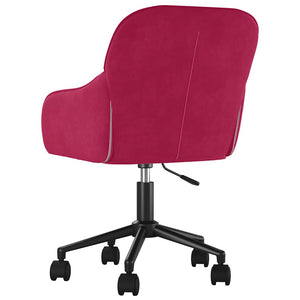 vidaXL Dining Chairs 2 pcs Swivel Wine Red Velvet