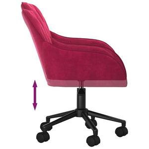 vidaXL Dining Chairs 2 pcs Swivel Wine Red Velvet