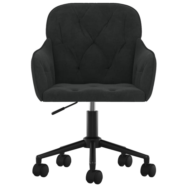 vidaXL Dining Chairs 2 pcs Swivel Black Velvet