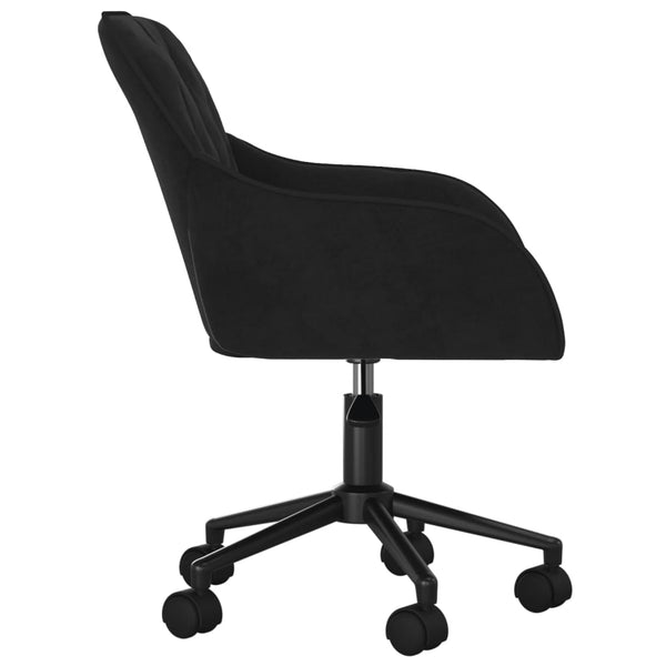 vidaXL Dining Chairs 2 pcs Swivel Black Velvet