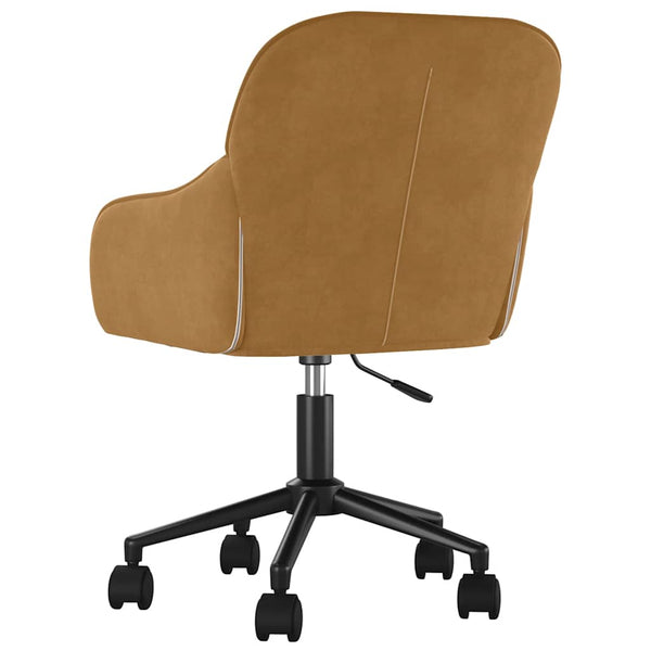 vidaXL Dining Chairs 2 pcs. Swivel Brown Velvet